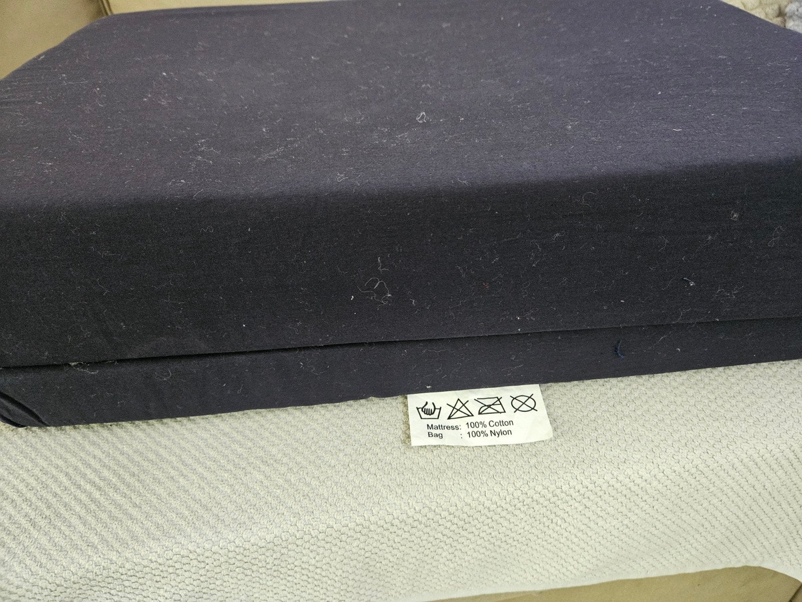 Campingbedje matras in nieuwstaat met opberghoes, Ophalen, Zo goed als nieuw, Eenpersoons, 70 cm of minder