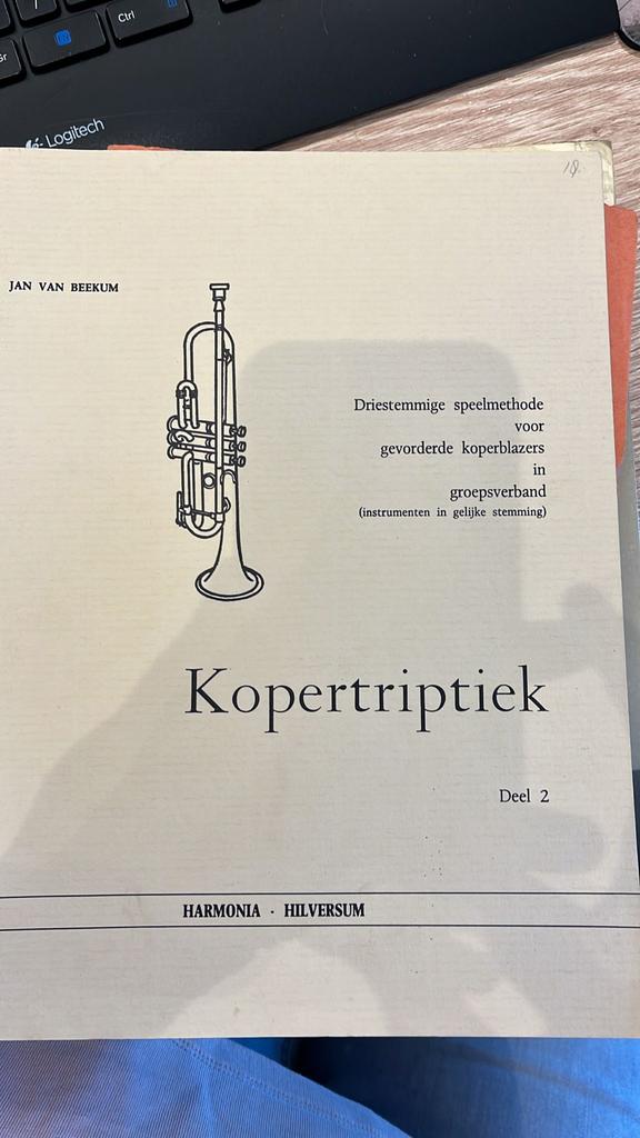 Kopertriptiek Deel 2 - Speelmethode voor koperblazers, Muziek en Instrumenten, Gebruikt, Klassiek, Les of Cursus, Ophalen of Verzenden