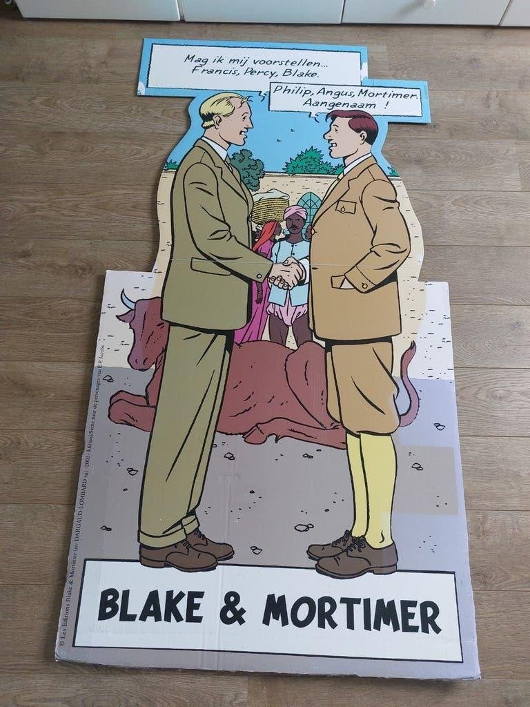 Blake en Mortimer het gele  teken winkel display's vintage, Ophalen, Overige figuren, Gebruikt, Overige typen