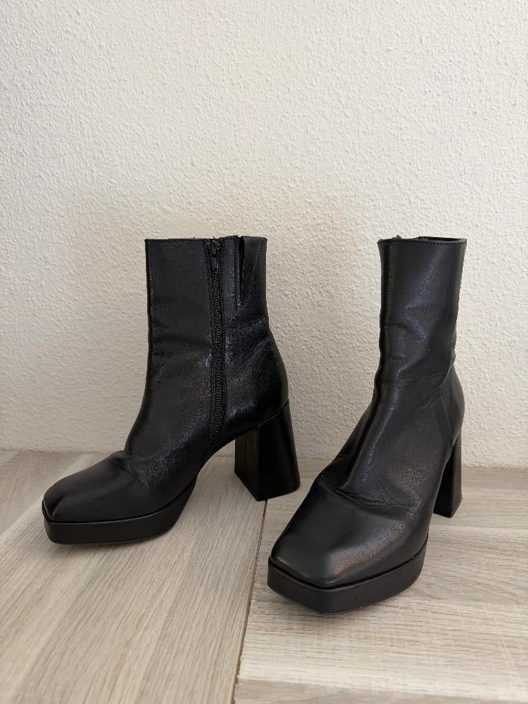 Platform leather boots from Sacha - size 39, Kleding | Dames, Schoenen, Ophalen, Zwart, Lage of Enkellaarzen, Sacha