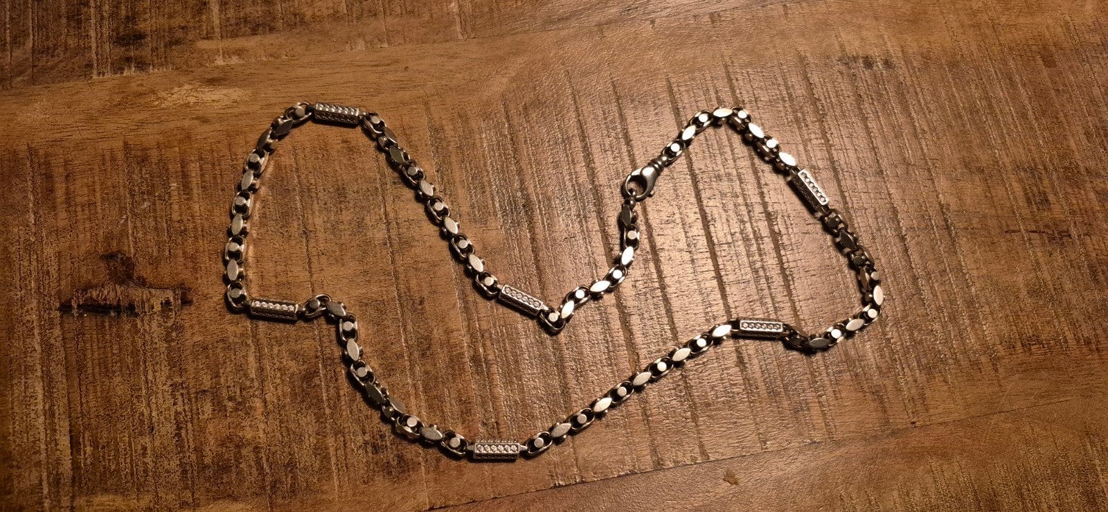 Zeer unieke zilvere konings ketting, Sieraden, Tassen en Uiterlijk, Kettingen, Ophalen of Verzenden, Zo goed als nieuw, Zilver