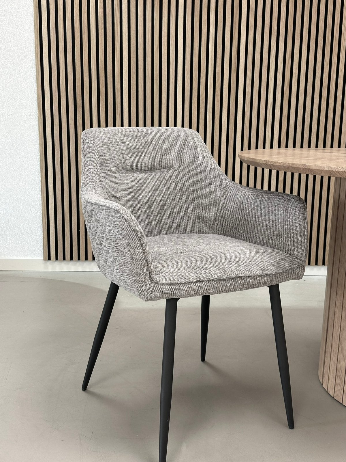 Label F Liz Eetkamerstoel Grijs - Set van 8 - Nieuw in doos, Label f, Nieuw, Label f, Vijf, Zes of meer stoelen