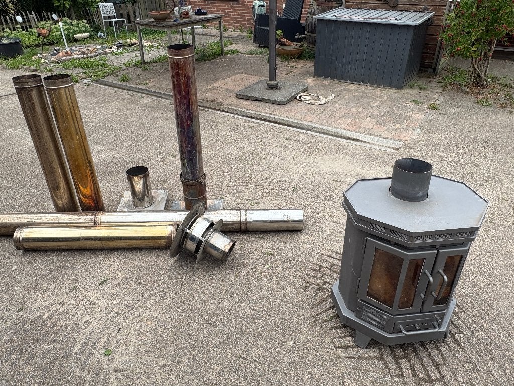 Houtkachel Helex Binkie, Huis en Inrichting, Ophalen, Gebruikt, Houtkachel, Vrijstaand