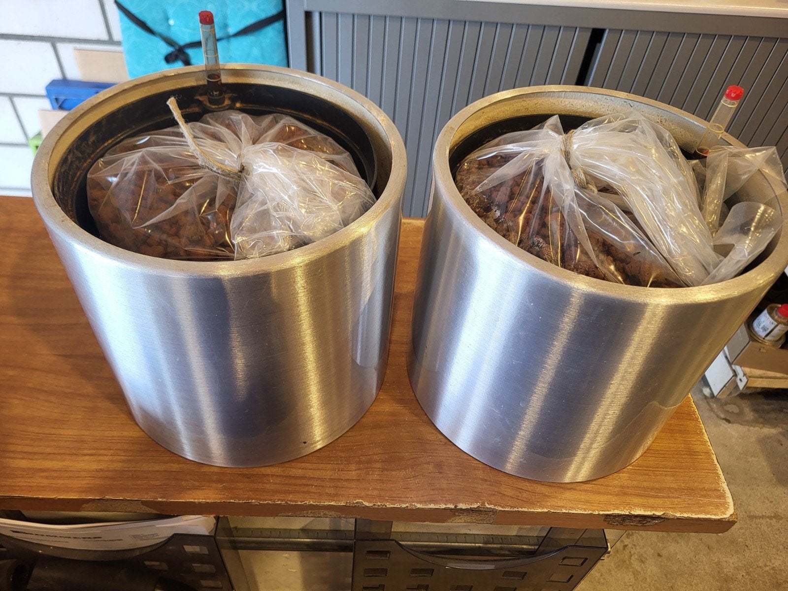 2x Aluminium potten met hydrokorrels, Ophalen of Verzenden