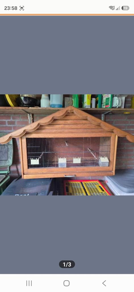 Duivenhok 90cm breed 60cm hoog, Ophalen, Gebruikt, Hout, Vogelkooi