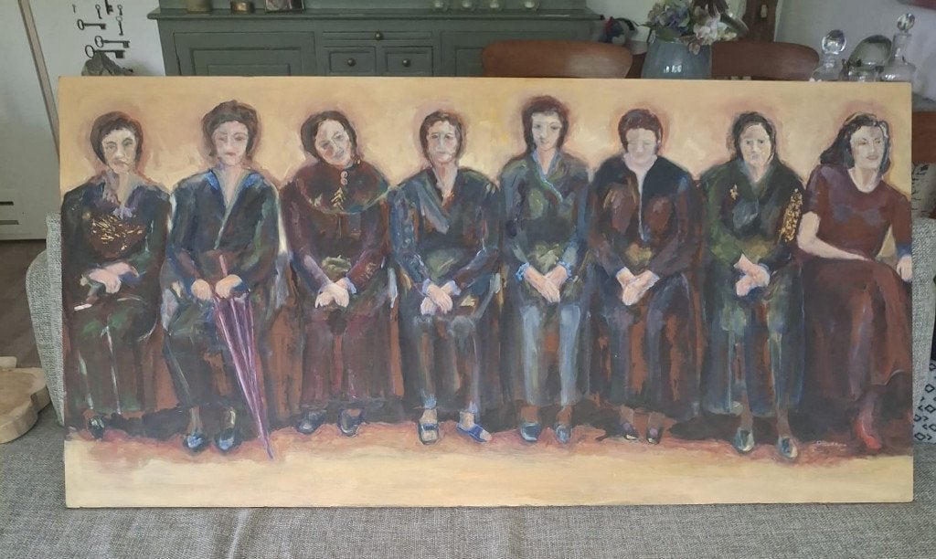 schilderij olieverf op paneel, Ophalen