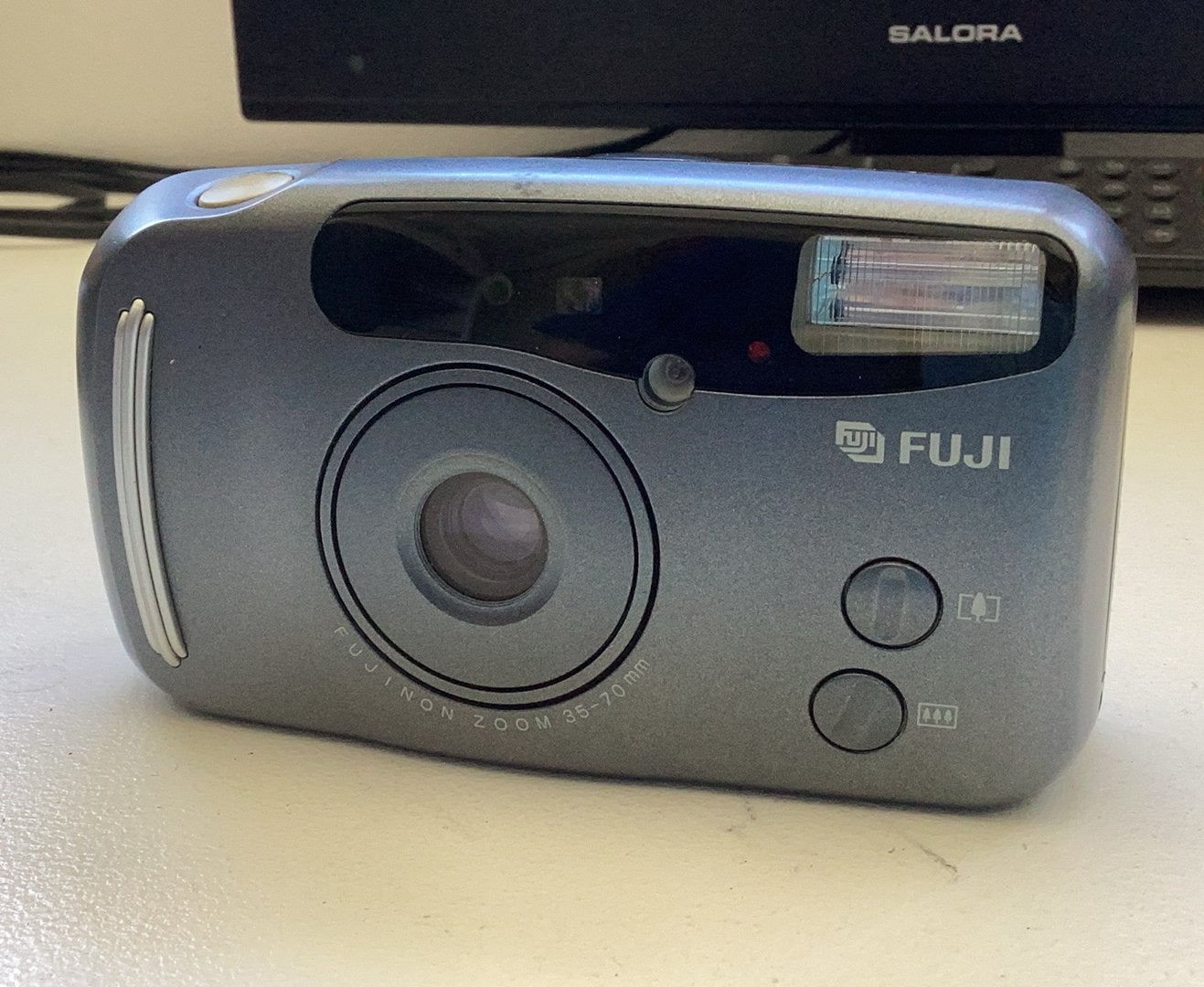 Fuji DL-550 Zoom Date, met panorama stand, Ophalen of Verzenden, Gebruikt, Compact, Fuji
