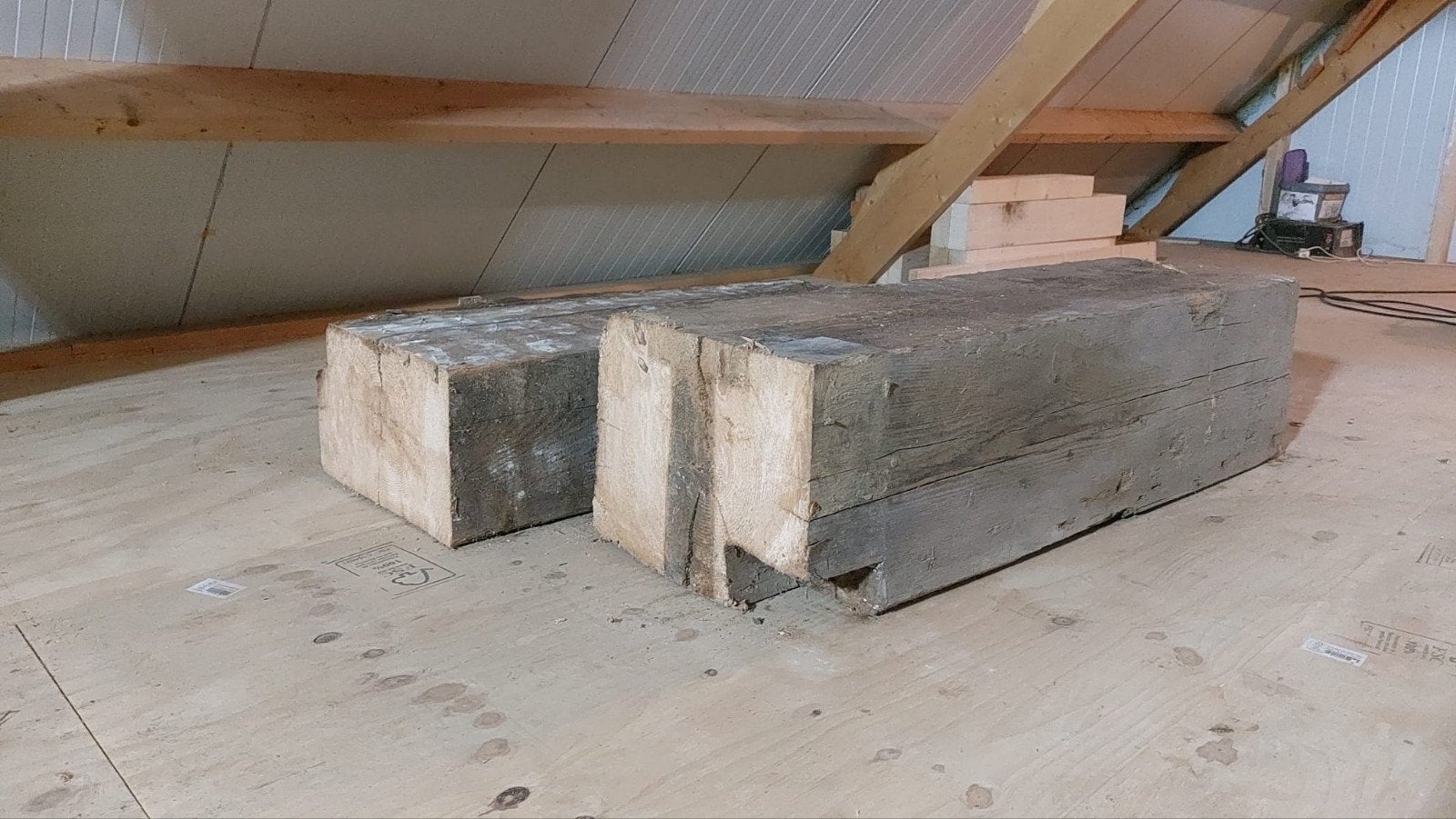 Grenen balken: afmetingen zie omschrijving, Doe-het-zelf en Verbouw, Hout en Planken, Ophalen, Gebruikt, Grenen, Balk