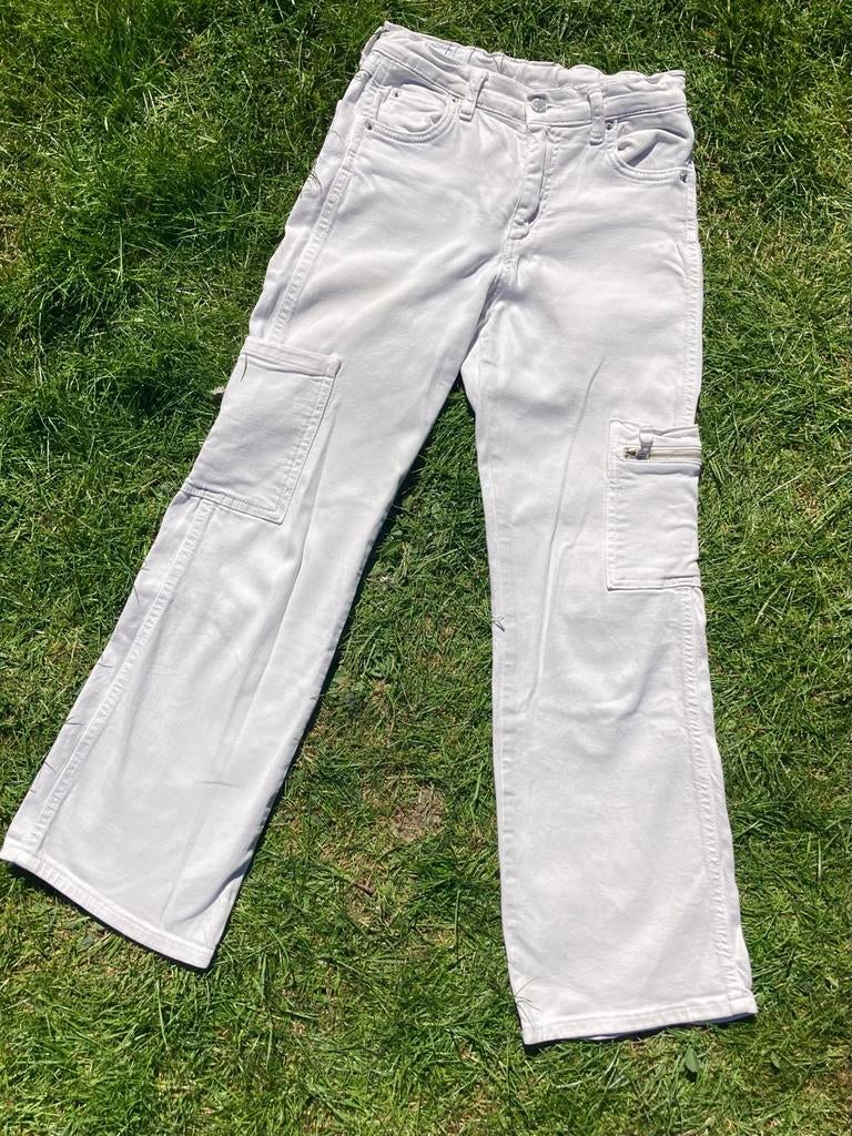 Broek (off-white) | wijd model | ZARA | maat 152, Kinderen en Baby's, Broek, Meisje, Ophalen of Verzenden, Zo goed als nieuw