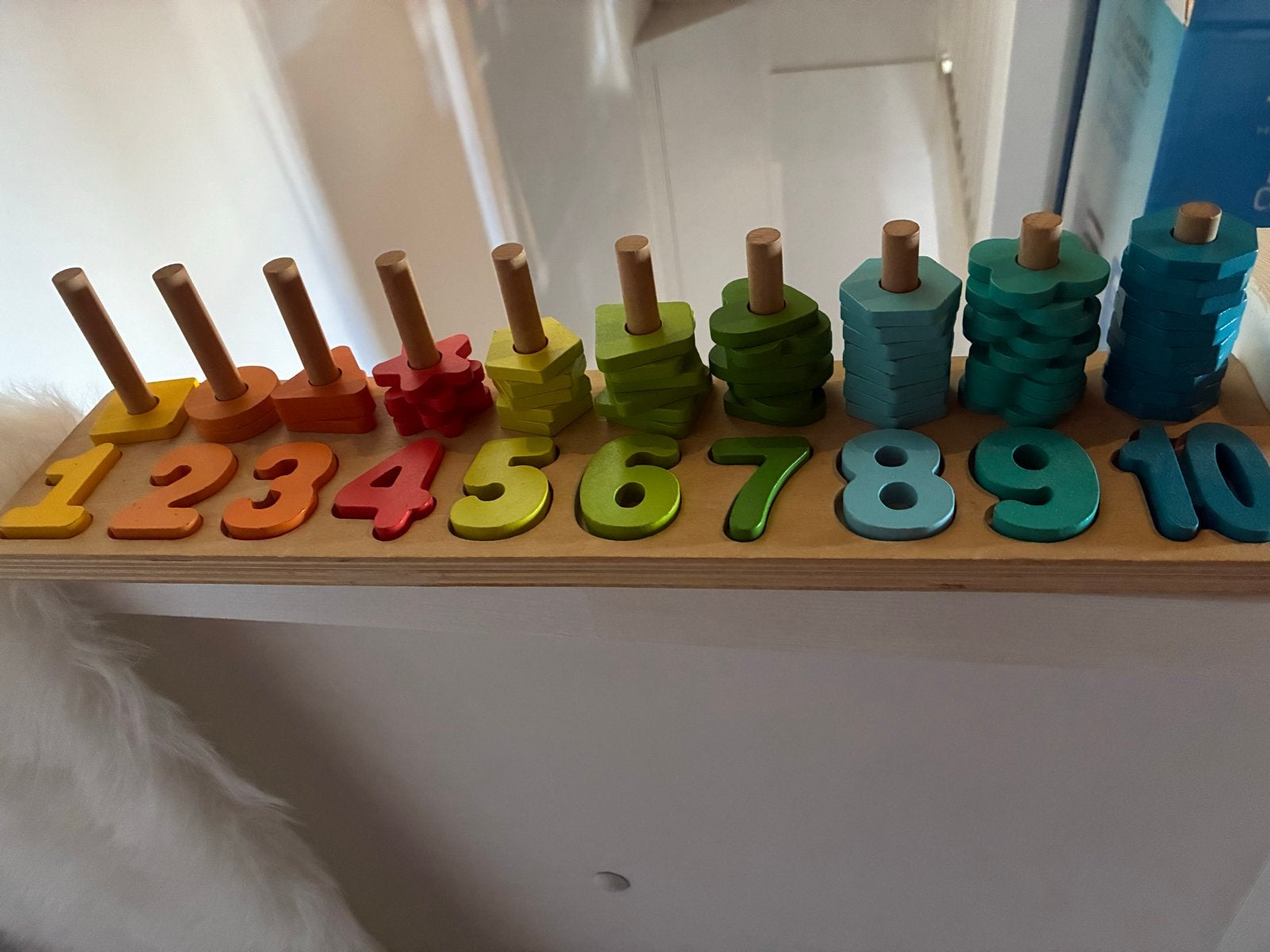 Houten telraam met cijfers en vormen - compleet, Ophalen, Gebruikt, Overige typen