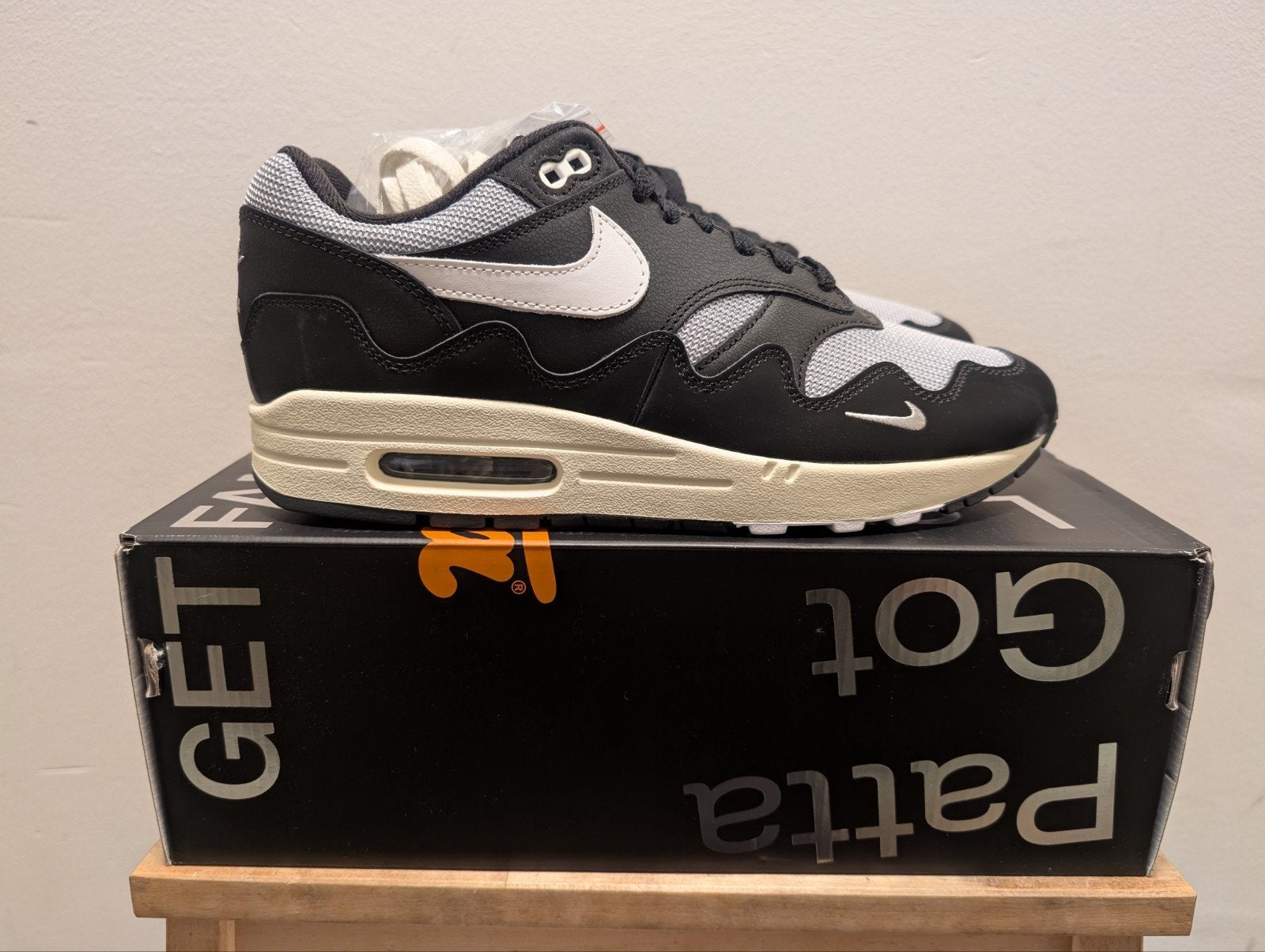 Nike Air Max 1 Patta Waves Black 43, Nike air max, Overige kleuren, Nieuw, Ophalen of Verzenden