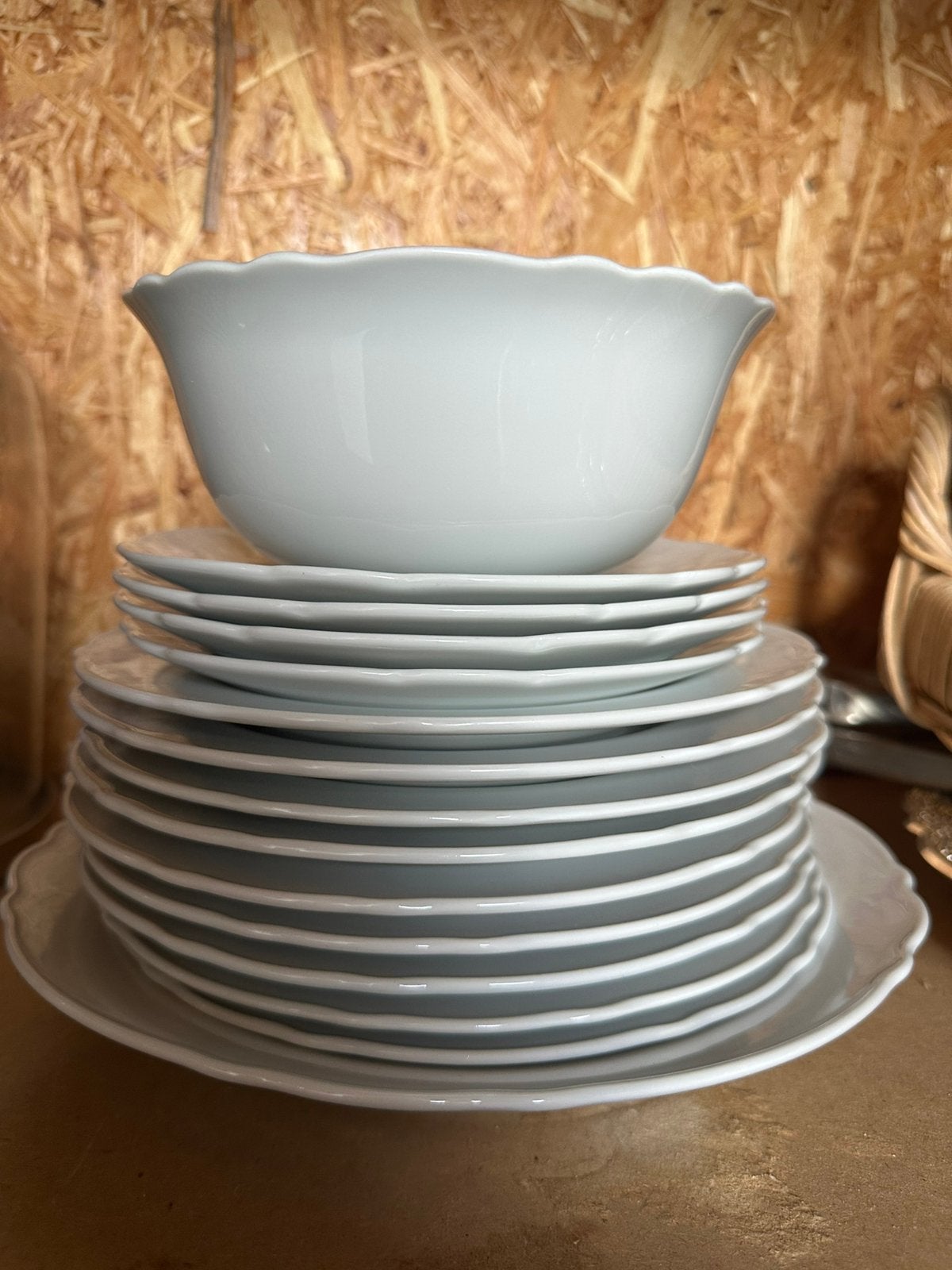 Servies set ikea upplaga, Gebruikt, Keramiek, Ophalen of Verzenden, Bord(en)