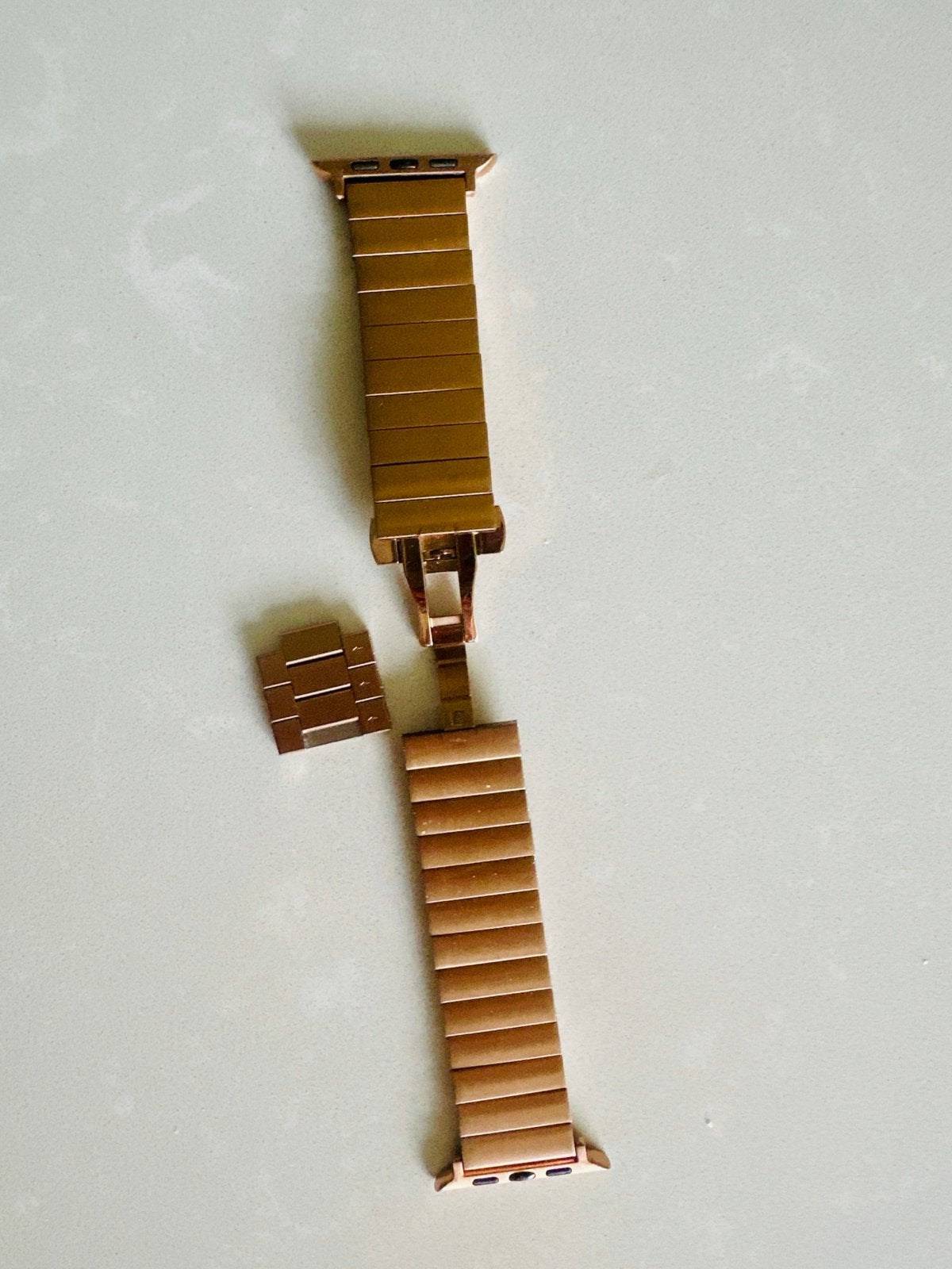 Roségouden Apple Watch bandje (42/44/45mm), Ophalen of Verzenden, Zo goed als nieuw, Roze, IOS