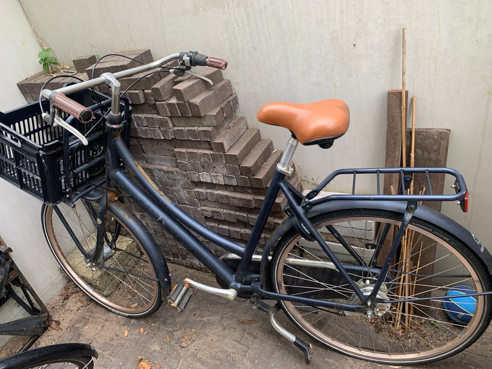 Cortina U4 transportfiets Framehoogte 57 cm opknapper, Gebruikt, Velgrem, Versnellingen, 56 cm of meer