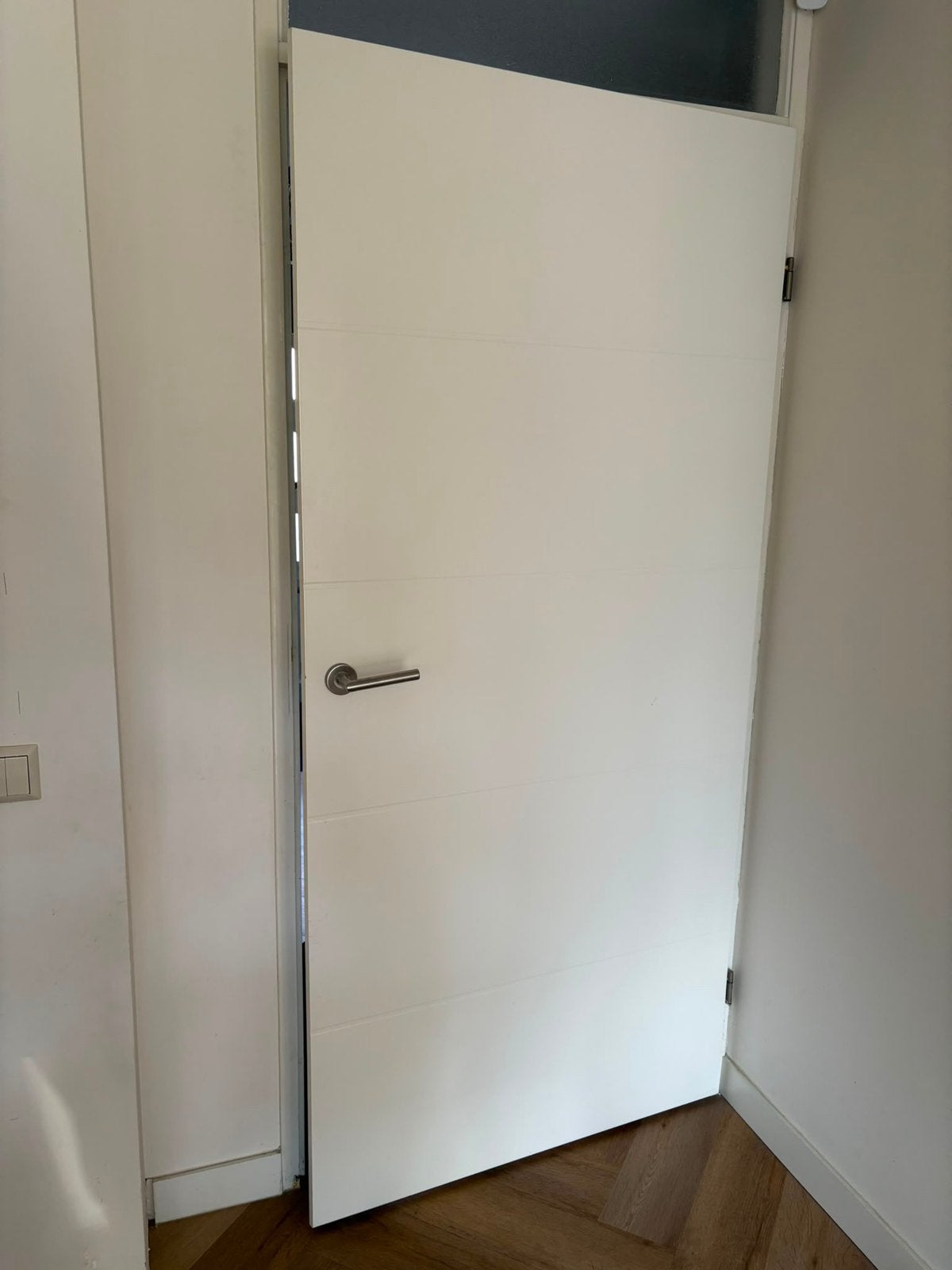 Binnendeur wit opdek+tochtvaldorpel, 202,1x93 goede staat, Ophalen, Zo goed als nieuw, Binnendeur, 200 tot 215 cm