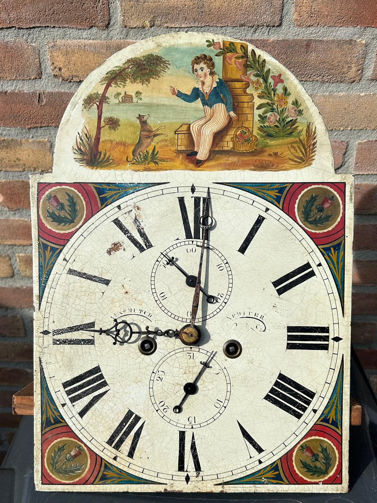 8 daags Engels uurwerk uit een staande klok, Ophalen of Verzenden