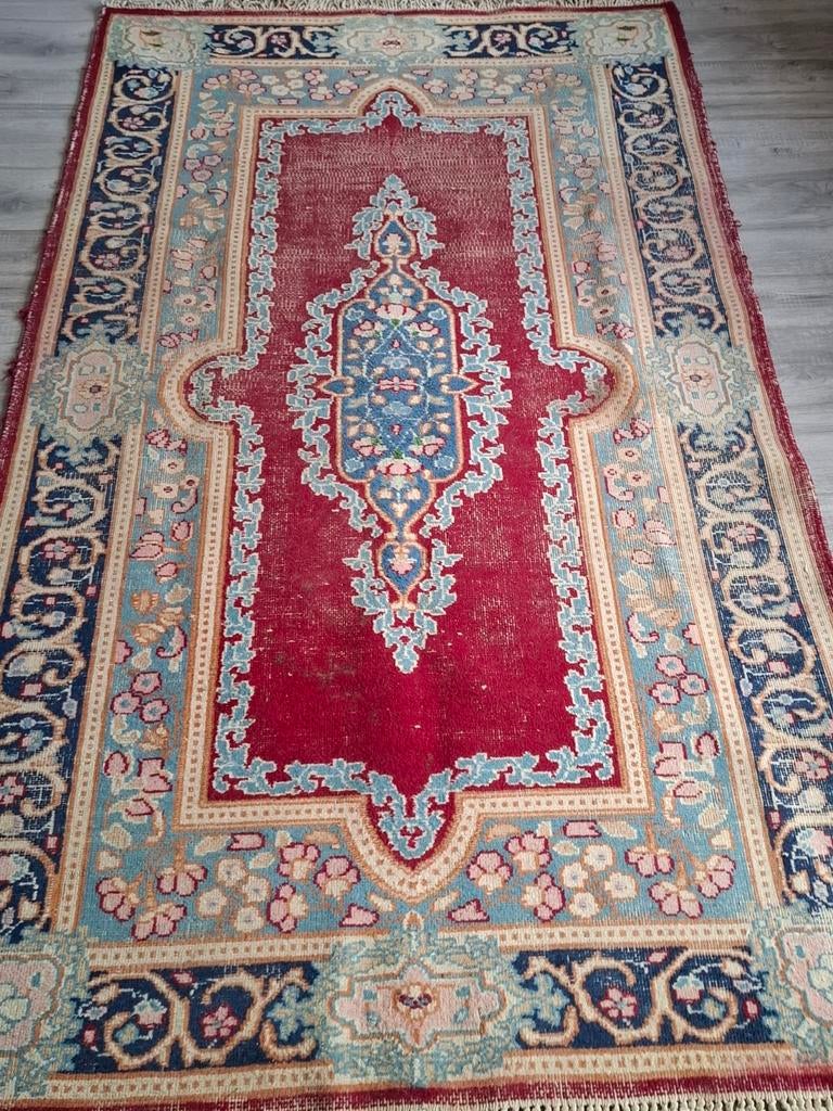 Handgemaakte Perzische tapijt Kerman uit Iran, Huis en Inrichting, Stoffering | Tapijten en Kleden, Ophalen, Rechthoekig, 200 cm of meer