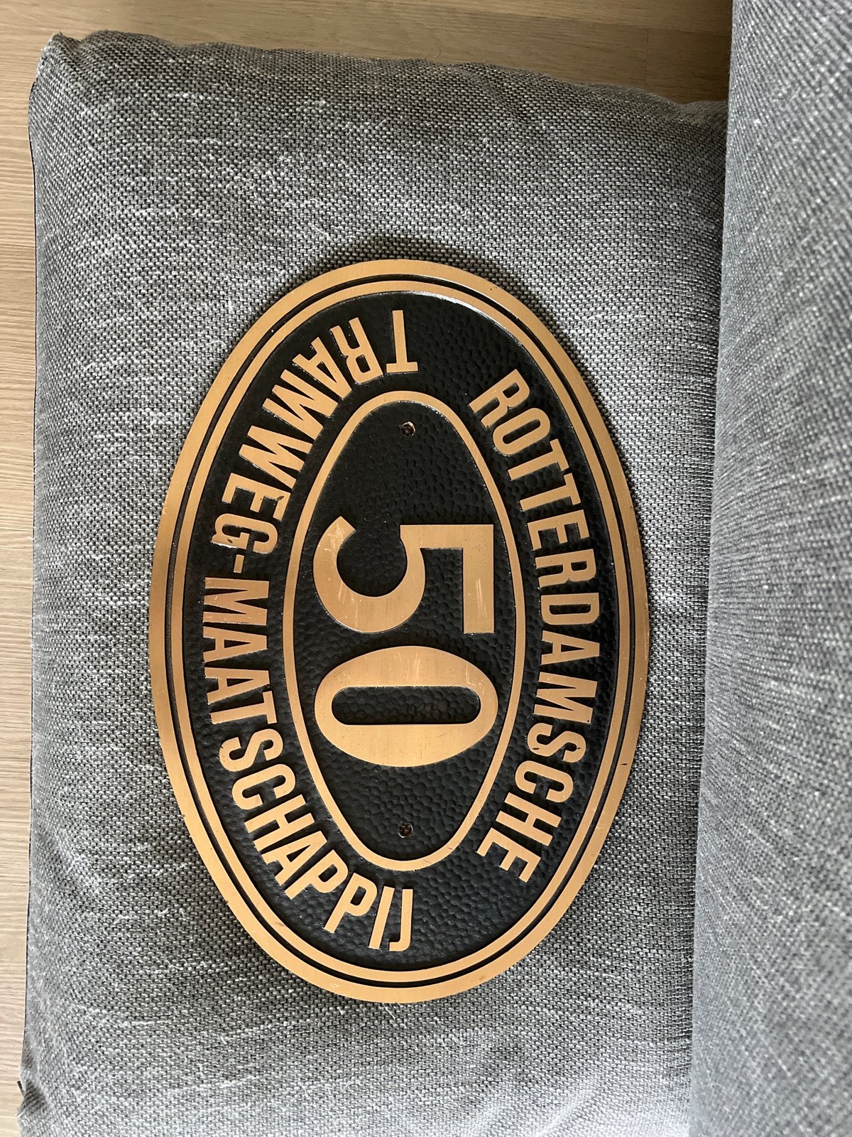 Oud RTM  50 Jaar Plaquette nummerplaat, Verzamelen, Ophalen