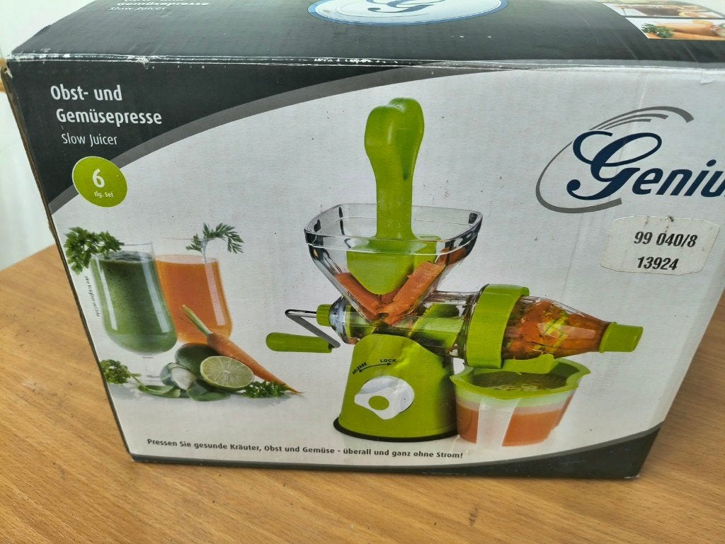 Slow juicer nieuw in doos voor weinig!, Witgoed en Apparatuur, Ophalen, Nieuw, Handmatig, Slowjuicer