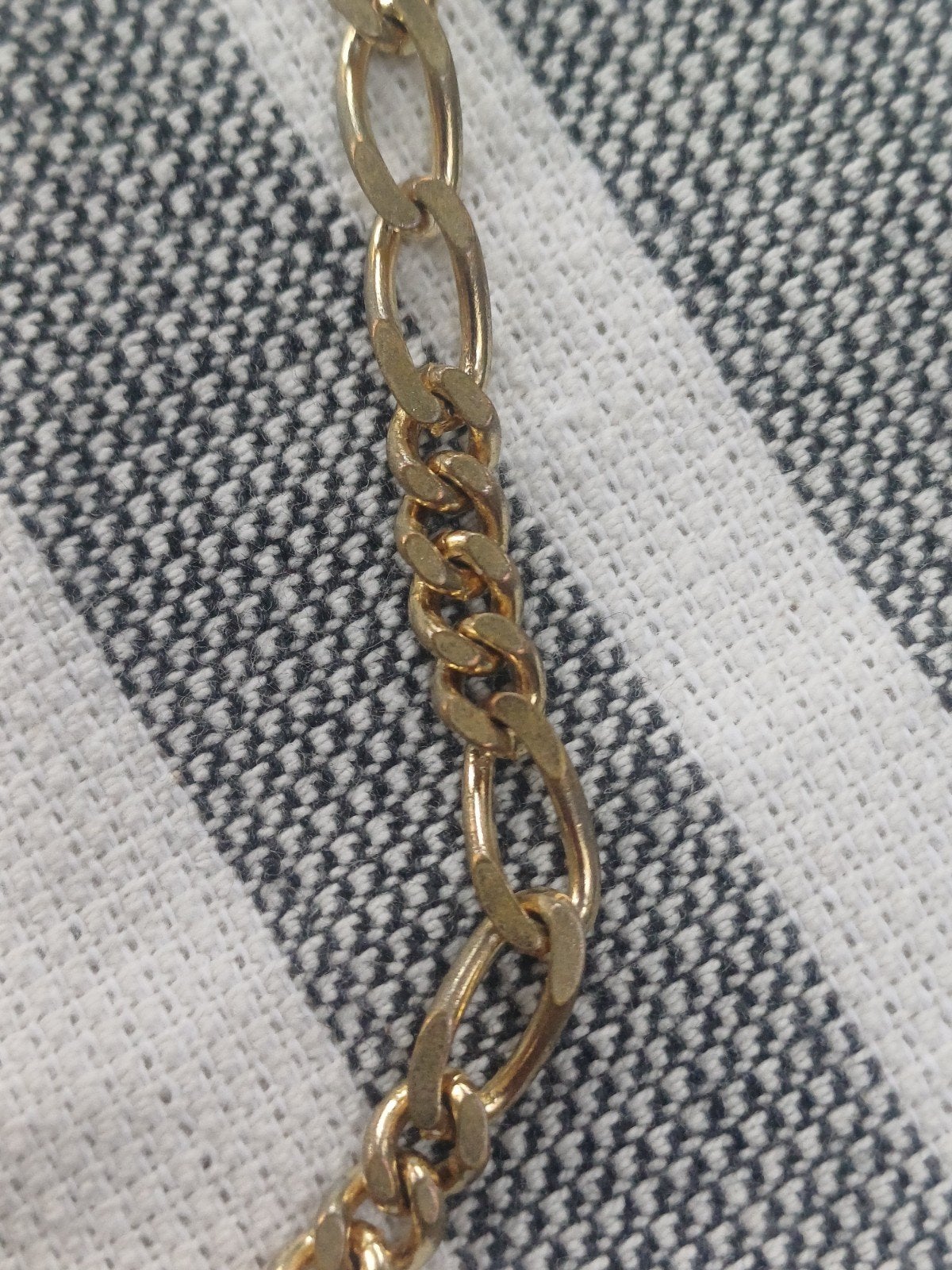 18k Vergulde italiaanse  Figaro Schakelketting, Sieraden, Tassen en Uiterlijk, Ophalen of Verzenden, Gebruikt, Goud, Overige materialen