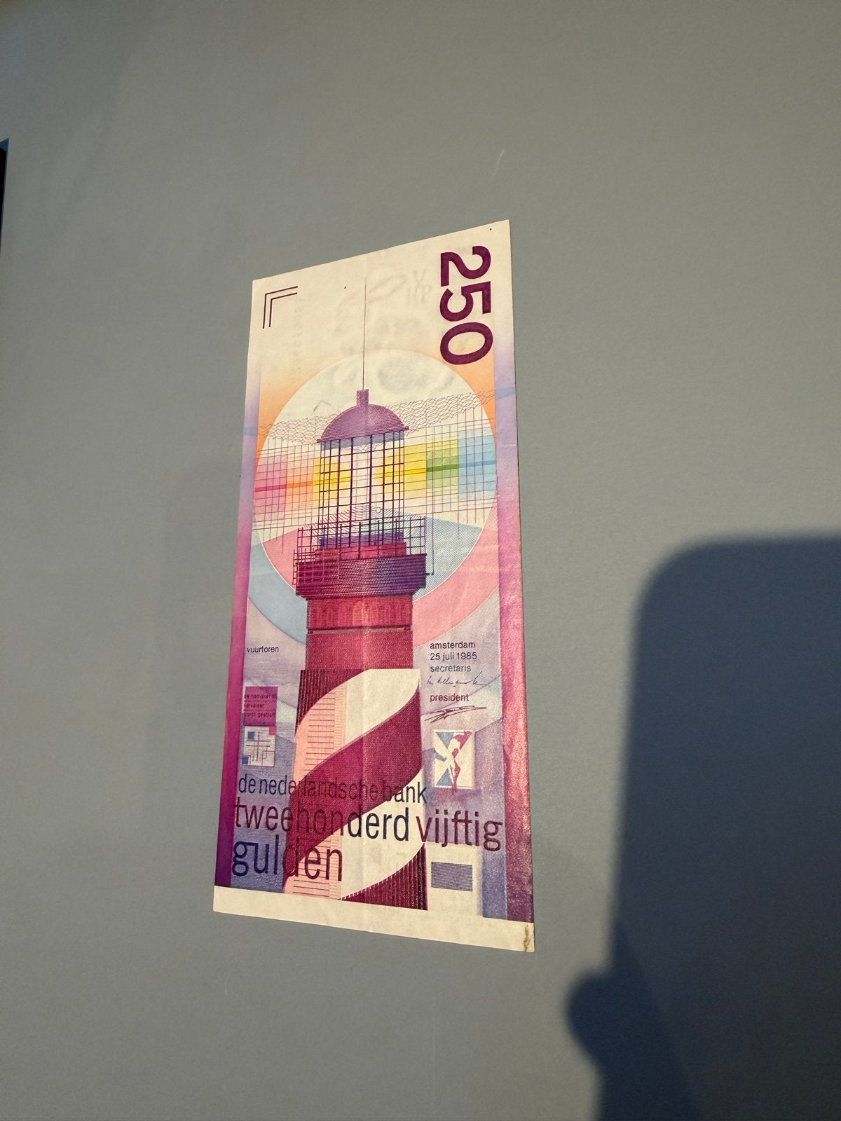 Zeldzaam 250 Gulden Bankbiljet Vuurtoren - Munt-Online Cert., Postzegels en Munten, Bankbiljetten | Nederland, Ophalen of Verzenden