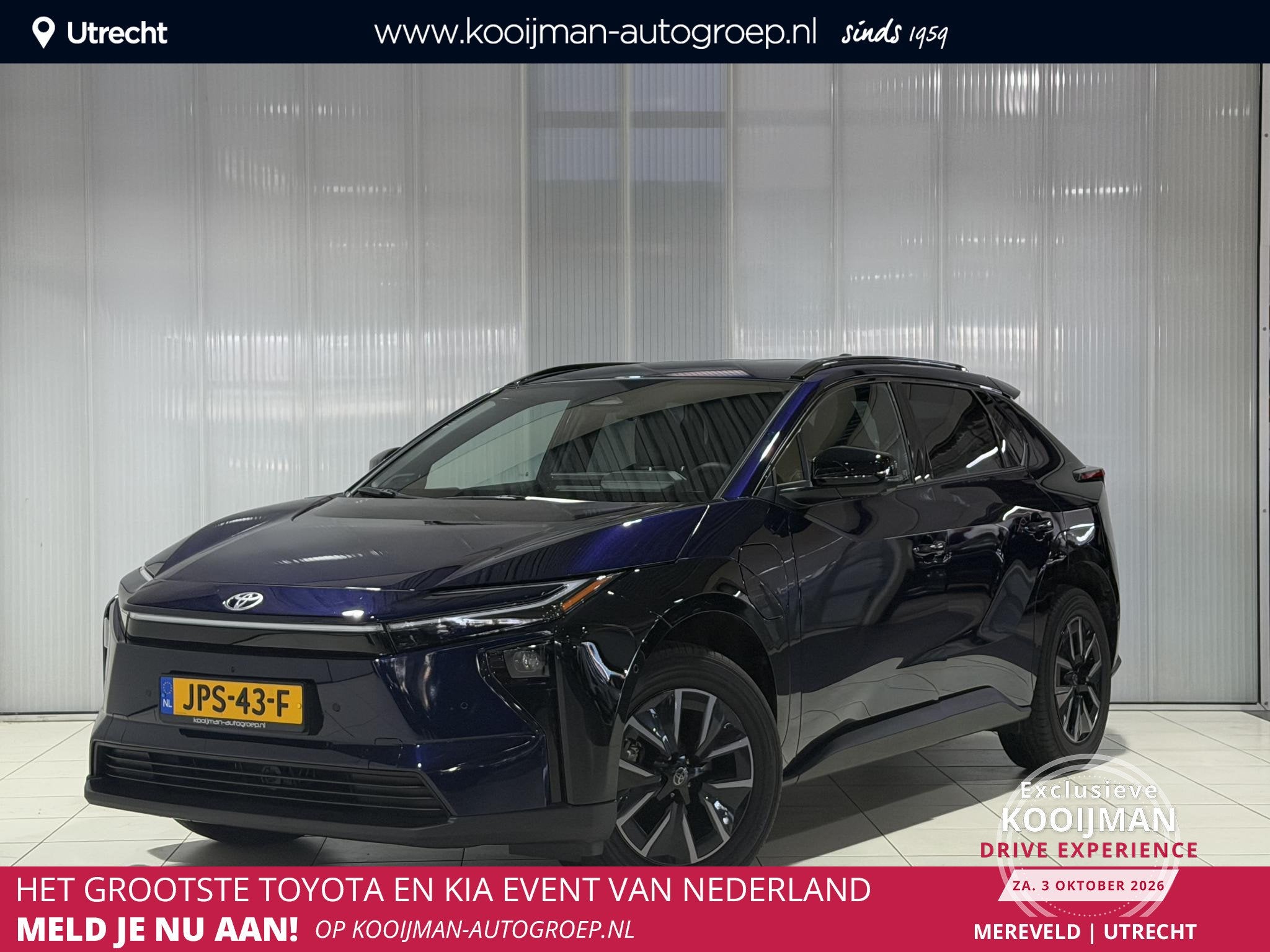 Toyota bZ4X Executive 73 kWh 16% Bijtelling , Lederen bekled, Auto's, Dealer onderhouden, Gebruikt, 1905 kg, Blauw