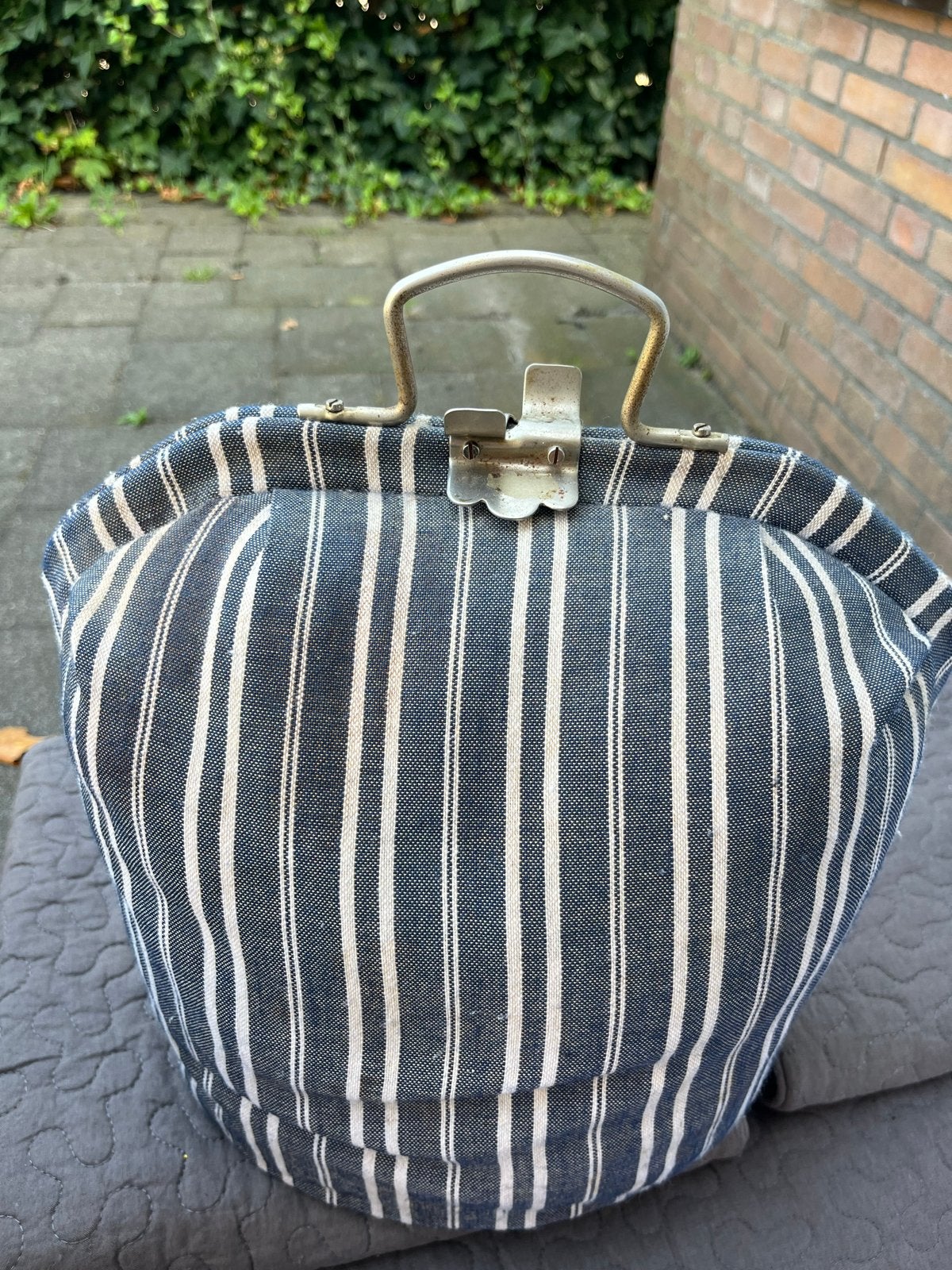 Vintage gestreepte theemuts, Ophalen of Verzenden