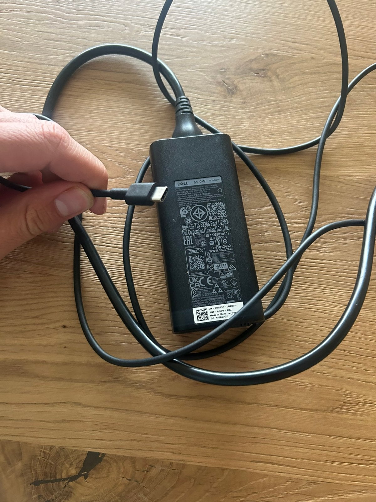 Dell oplader USB-C 65Watt, Computers en Software, Laptop-opladers, Ophalen of Verzenden, Nieuw
