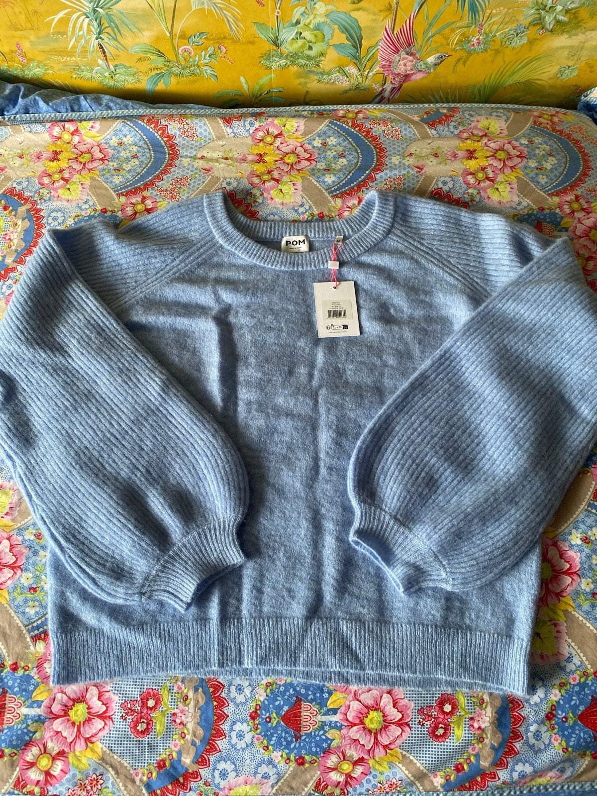 POM Amsterdam lichtblauwe trui - Maat 42, Ophalen of Verzenden, Nieuw, Maat 42/44 (L), Blauw
