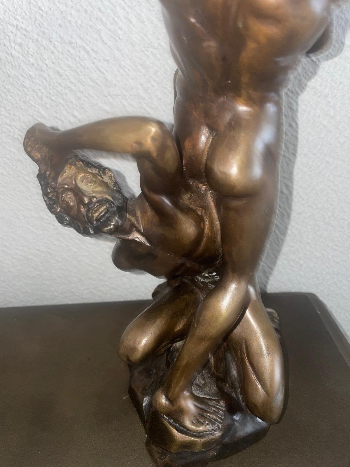 Bronzen beeld 'De Roof van de Sabijnse Maagden', Groep mensen, Beeld, Bruin, 50 - 100 cm