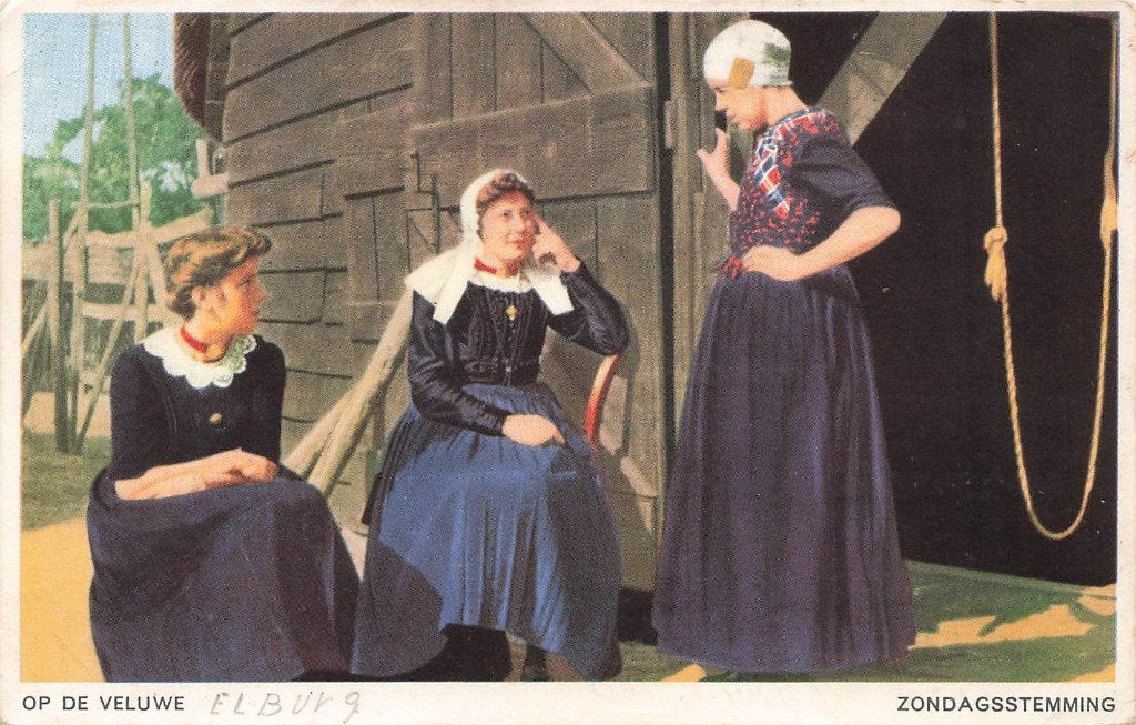 Op de Veluwe, Zondagstemming, Verzamelen, Ansichtkaarten | Nederland, Ophalen of Verzenden, 1940 tot 1960, Gelopen, Gelderland