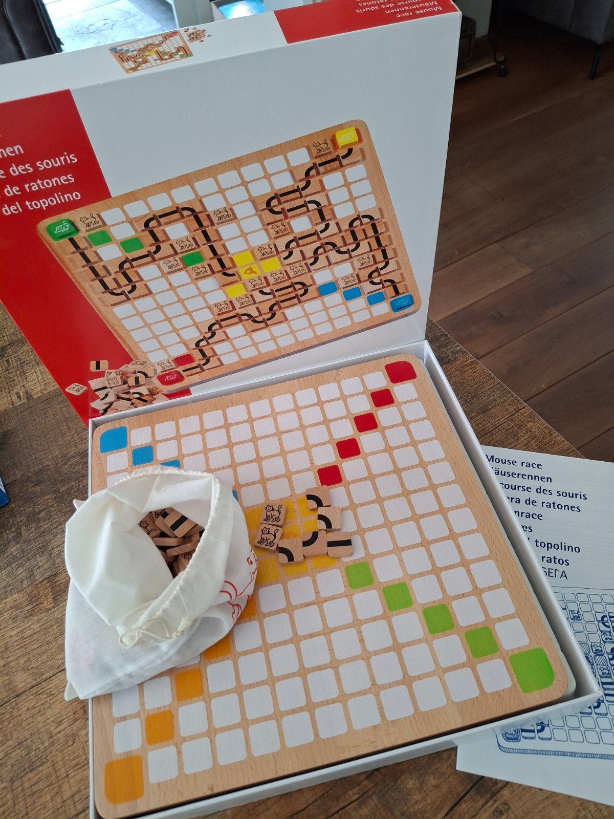 Houten muizenrace bordspel - Zo goed als nieuw, Vijf spelers of meer, Ophalen of Verzenden, Zo goed als nieuw, Onbekend