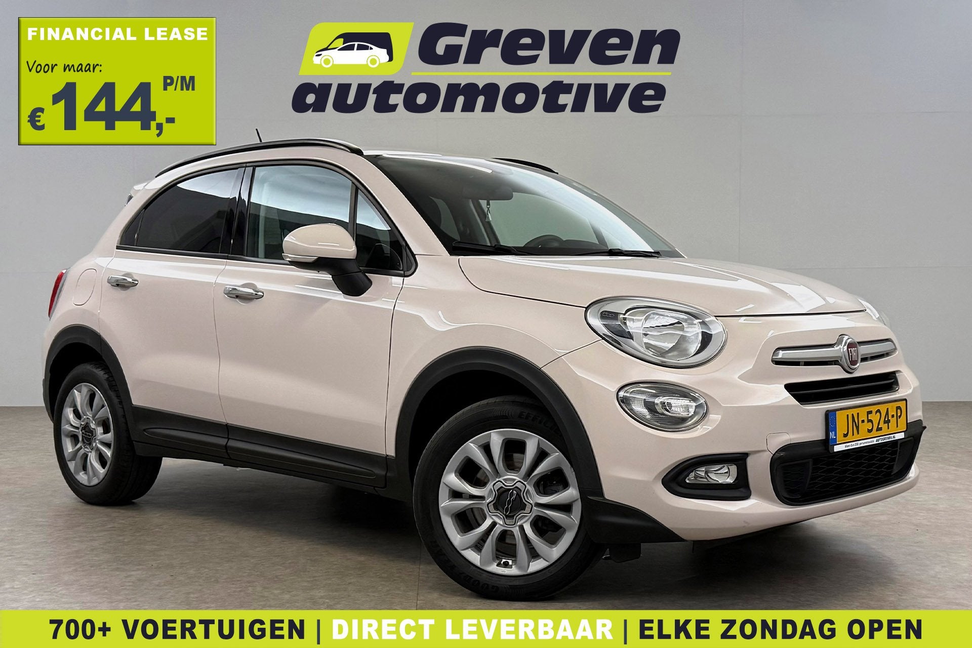 Fiat 500X 1.4 Turbo MultiAir PopStar 141PK | Clima | Cruise, Voorwielaandrijving, Stof, Gebruikt, 500X