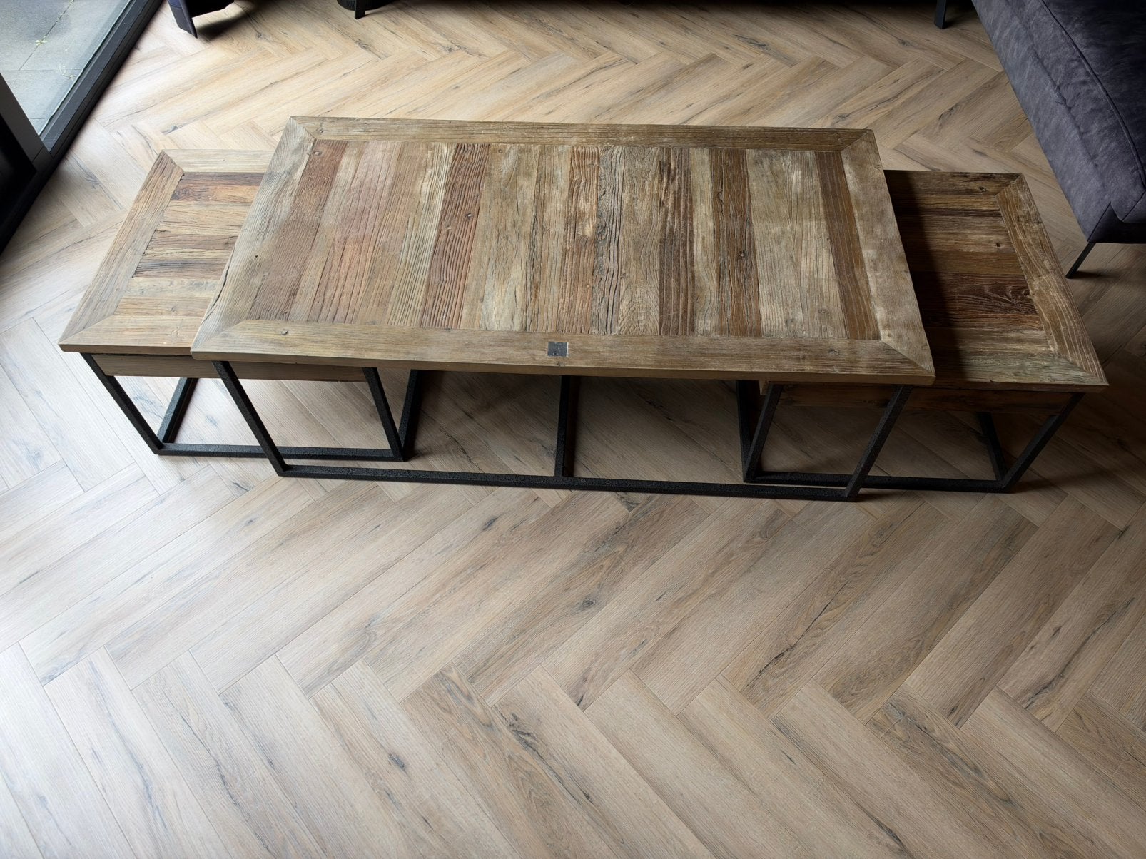 Rivièra Maison salontafelset – 3-delig, Ophalen of Verzenden, Zo goed als nieuw, Metaal, 50 tot 100 cm