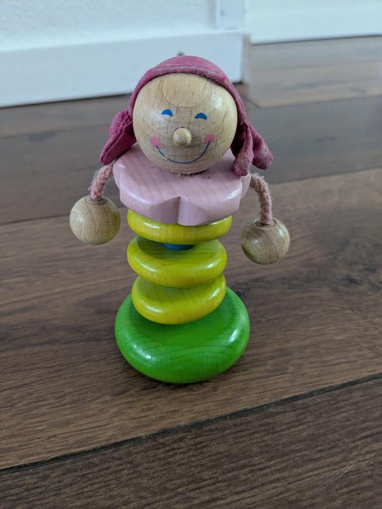 Houten beweegbaar poppetje, Ophalen, Gebruikt