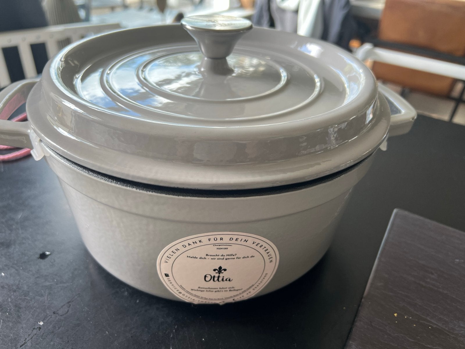 Nieuwe Ottia Grijze Braadpan - Nooit Gebruikt, Ophalen, Met deksel, Nieuw, Overige merken