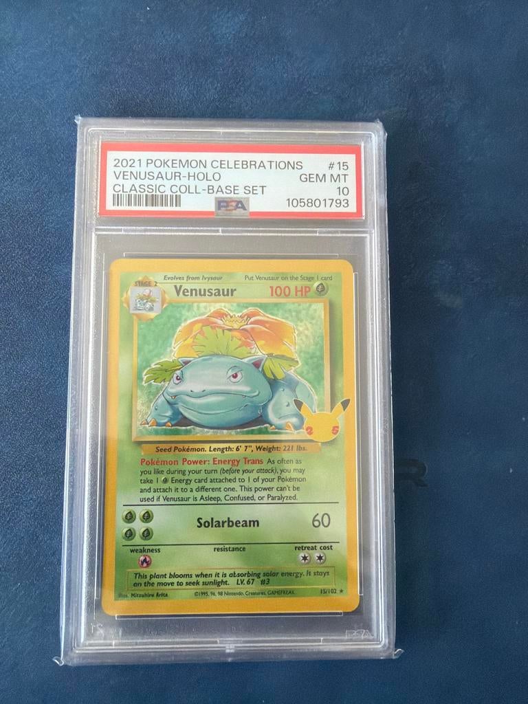 Venusaur Holo PSA 10 GEM MT - 2021 Celebrations, Ophalen of Verzenden, Nieuw, Losse kaart, Foil