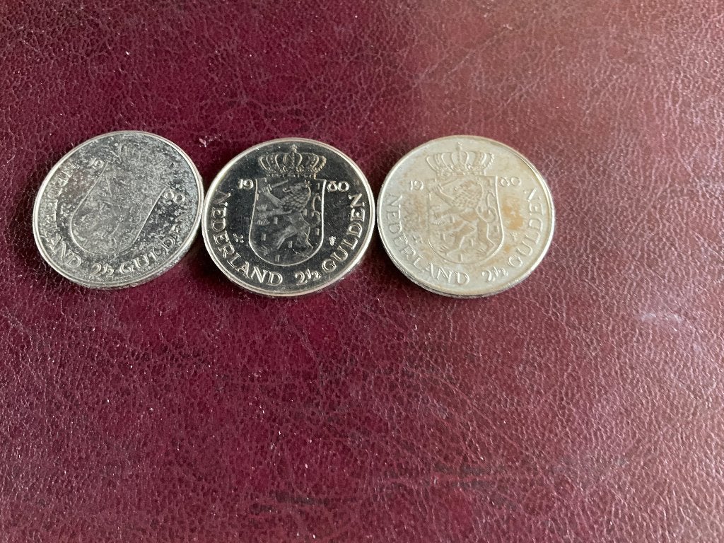 3 Rijksdaalders uit 1980, Ophalen of Verzenden, Koningin Juliana, 2½ gulden, Losse munt