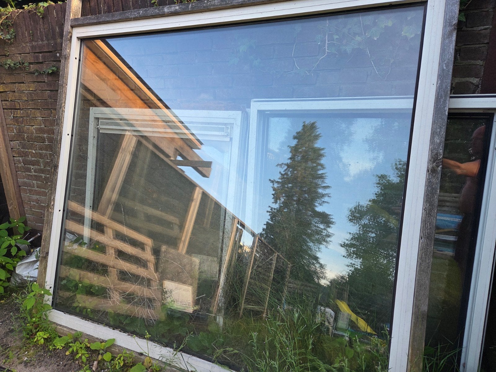 Aluminium kozijnen met dubbel glas (diverse maten), Ophalen of Verzenden, Gevelraam of Ruit