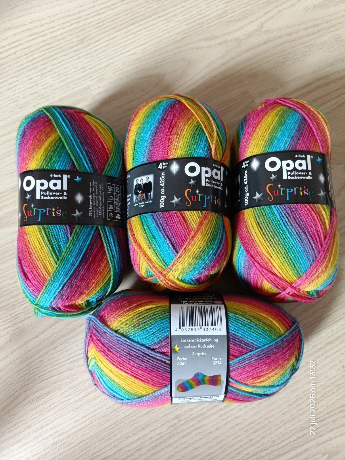 Opal Surprise sokkenwol, Hobby en Vrije tijd, Breien en Haken, Breien of Haken, Nieuw, Ophalen of Verzenden, Opal