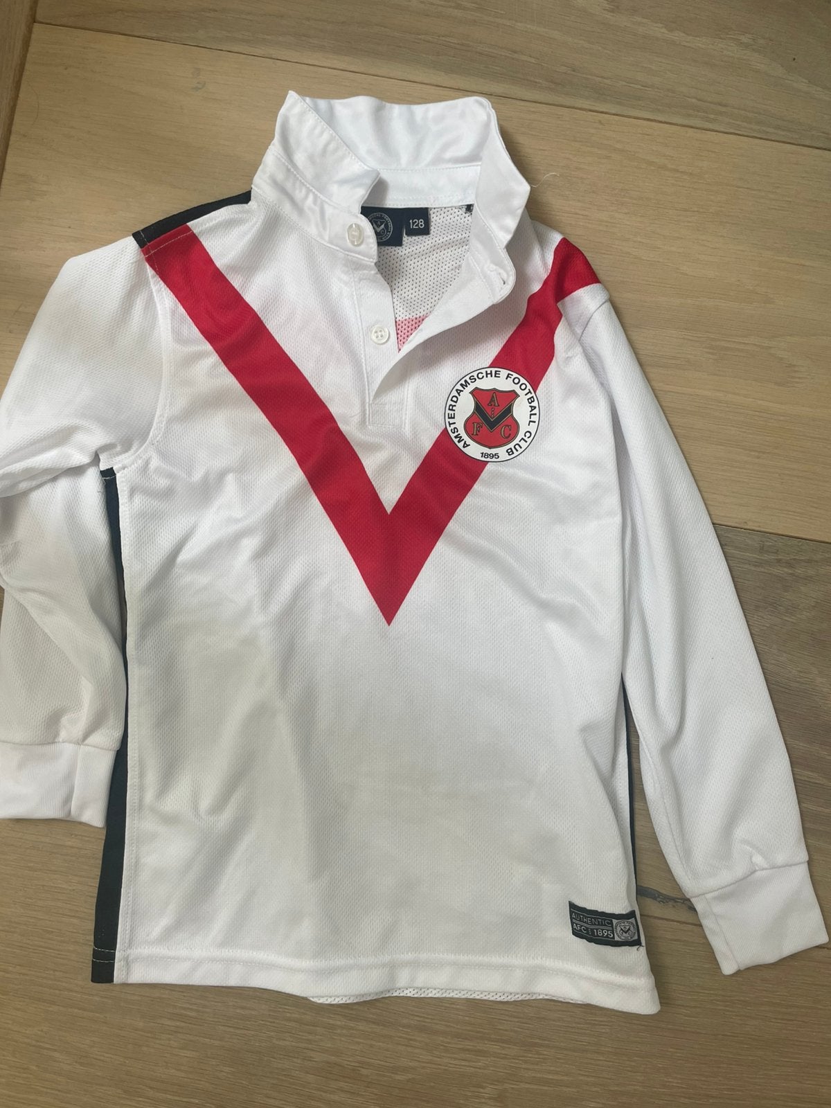 Gratis Afc voetbalshirt uit wedstrijdshirt maat 128, Ophalen, Zo goed als nieuw, Jongen of Meisje, Sport- of Zwemkleding