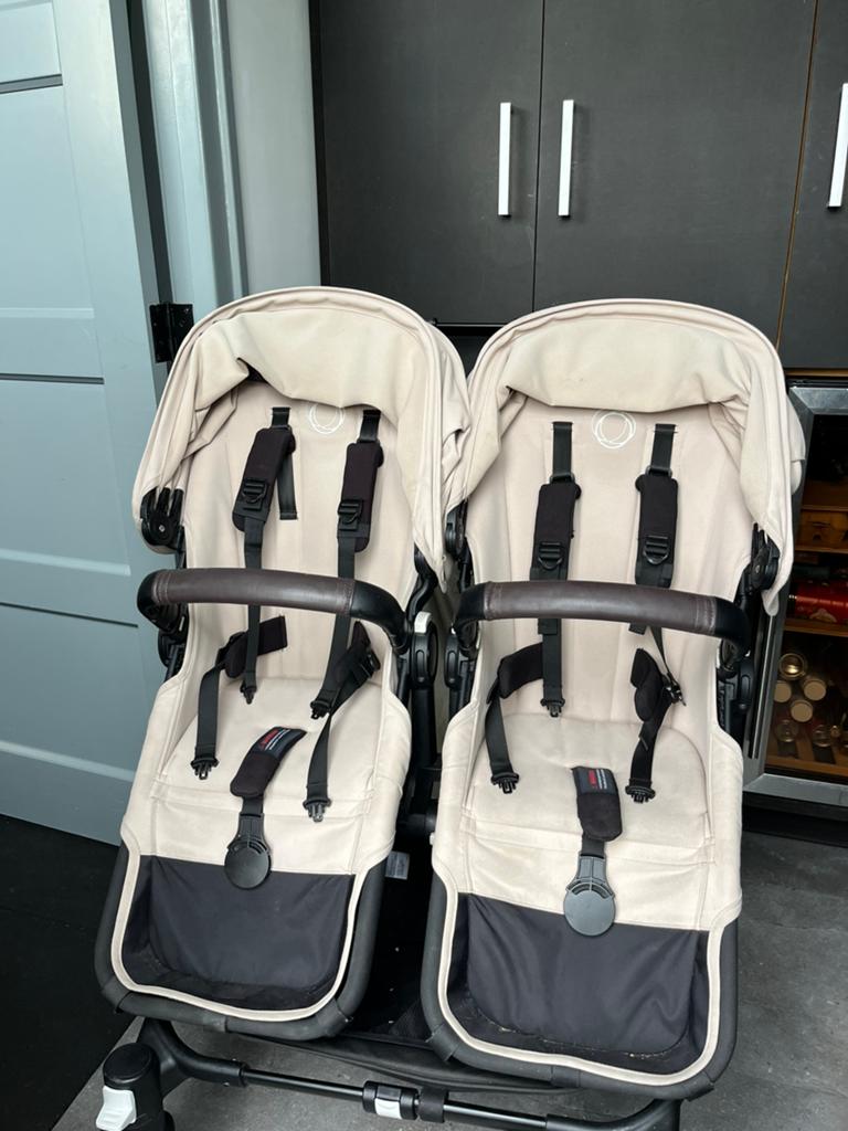 Bugaboo Donkey 5 Duo Kinderwagen met babybak en adapters, Ophalen, Gebruikt, Combiwagen, Duowagen