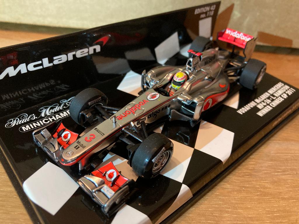 ✅ Lewis Hamilton 1:43 Winner Chinese GP 2011 Mclaren MP4-26, Ophalen of Verzenden, Nieuw, Formule 1