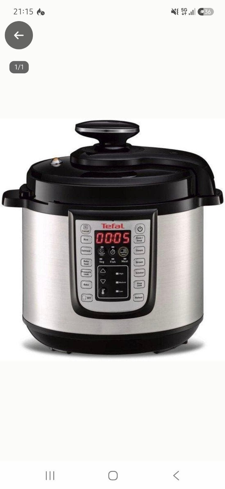Tefal Multicooker / Snelkookpan - Zo goed als nieuw, 4 liter of meer, 3 snelheden of meer, Ophalen of Verzenden, Zo goed als nieuw