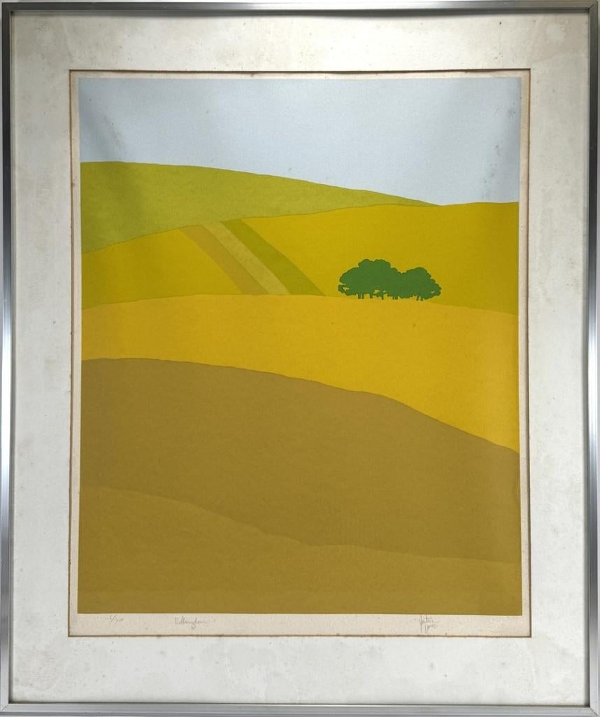 1453. Zeefdruk, Justine Nunoz - "Rollingdown I", ca. 1980, Ophalen of Verzenden