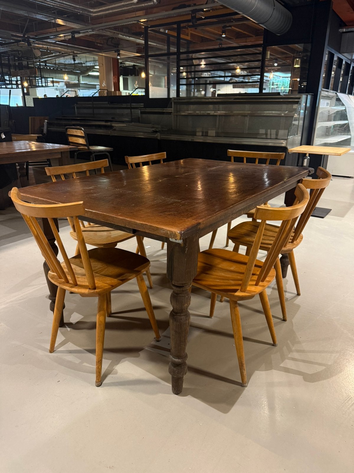 6x Massief Houten Eettafel 160x99 cm Landelijk Industrieel, Huis en Inrichting, Ophalen, Gebruikt, 50 tot 100 cm, 150 tot 200 cm