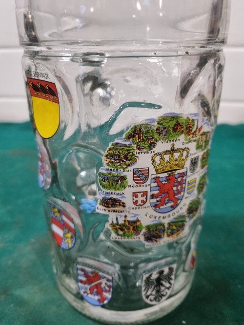 bierpul glas luxembourg 1 liter, Ophalen of Verzenden, 'T Olde Gre-j, Info@toldegrej.nl, Endepoelstraat 20f Didam