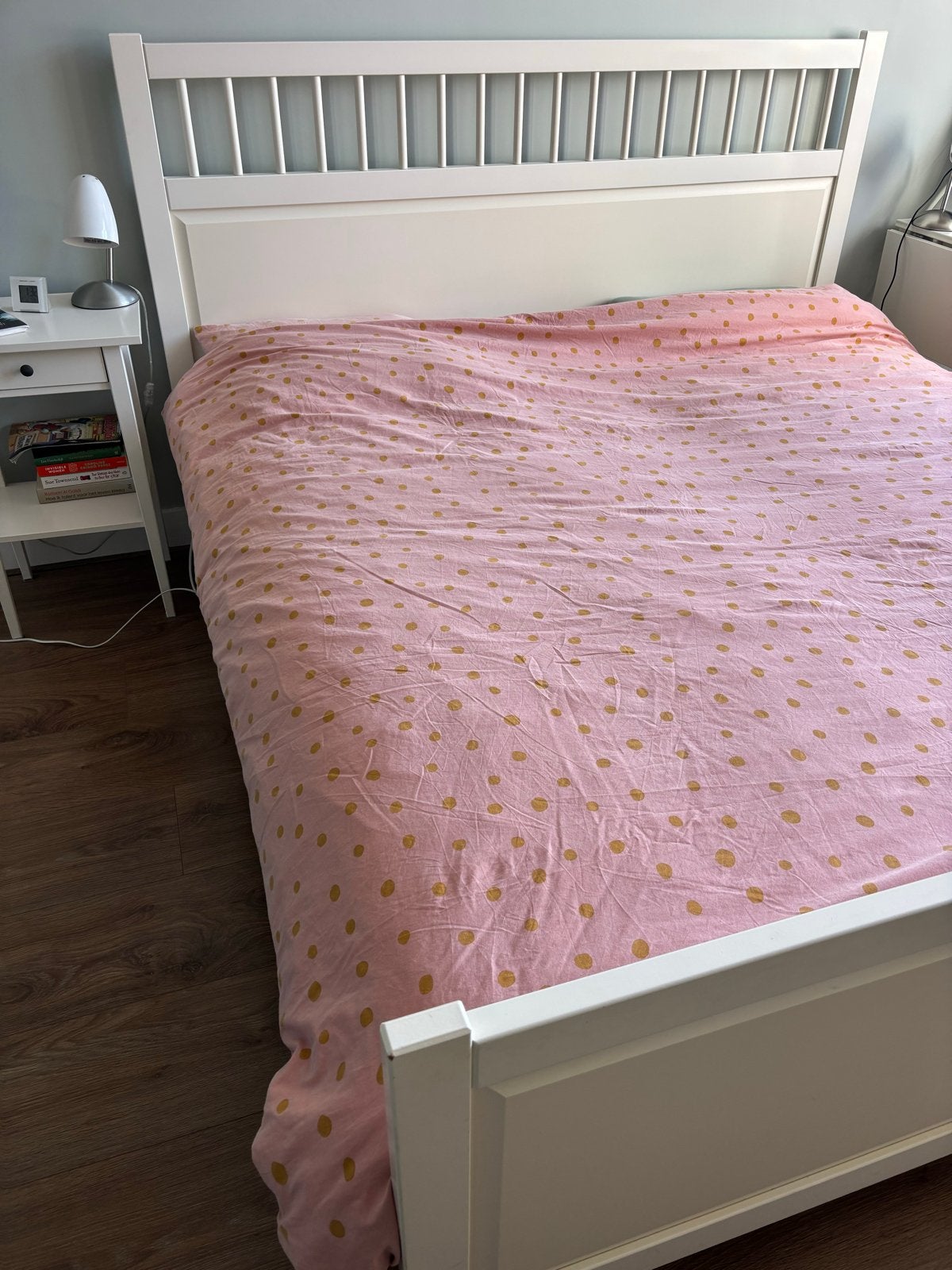 IKEA Hemnes bedframe wit 180x200 cm, Huis en Inrichting, Ophalen, Gebruikt, Wit, Tweepersoons