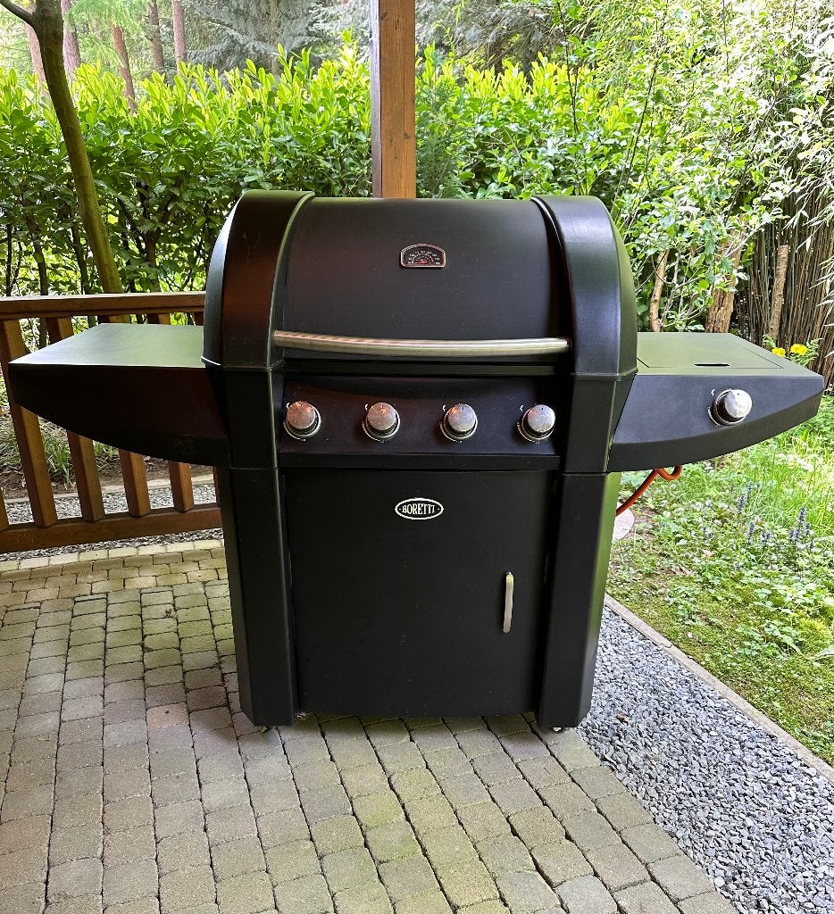 Boretti Robusto Gasbarbecue met zijbrander en hoes, Ophalen, Gebruikt, Boretti