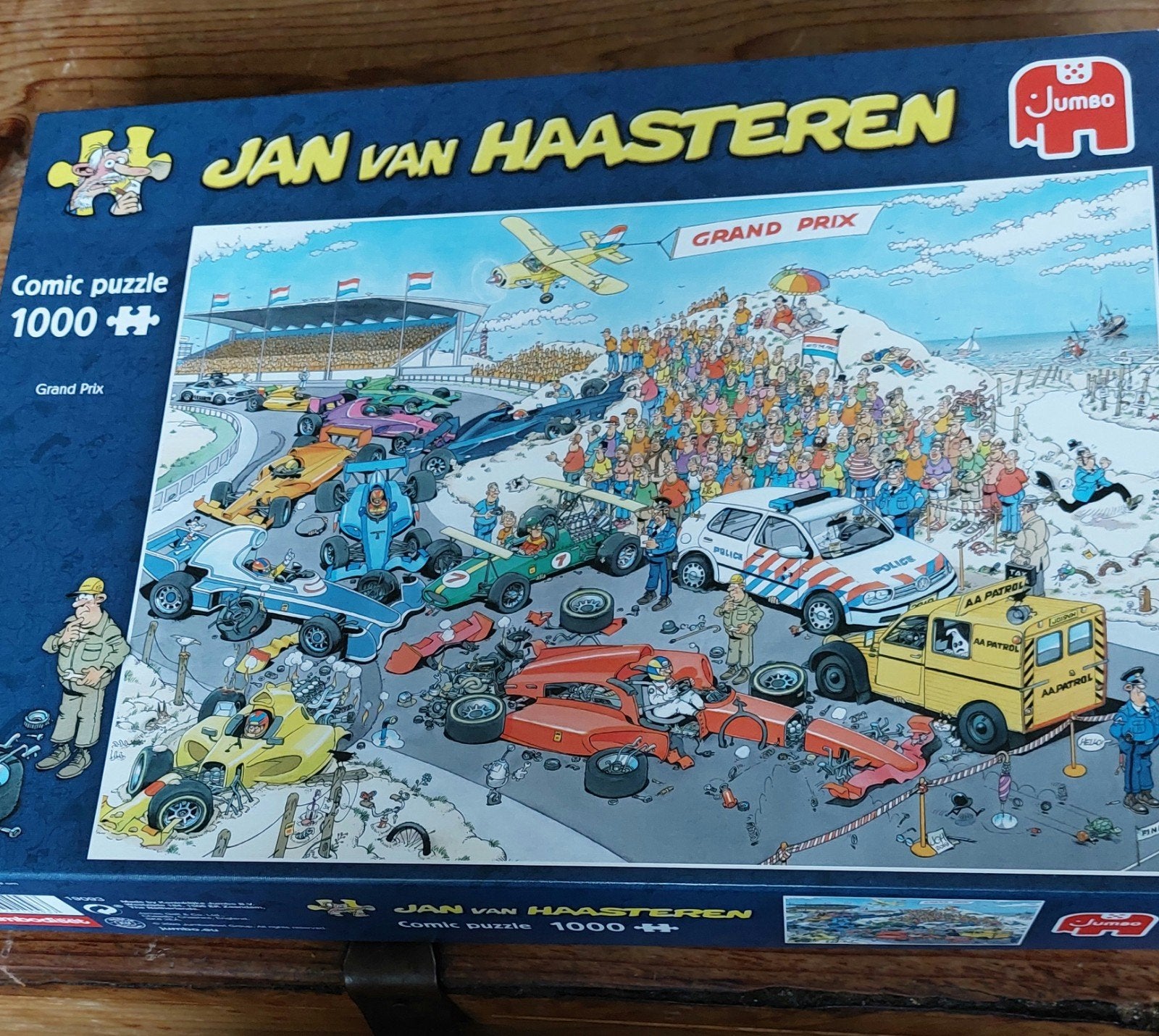 jan van haasteren grand prix, Hobby en Vrije tijd, Ophalen of Verzenden, 500 t/m 1500 stukjes, Zo goed als nieuw, Legpuzzel
